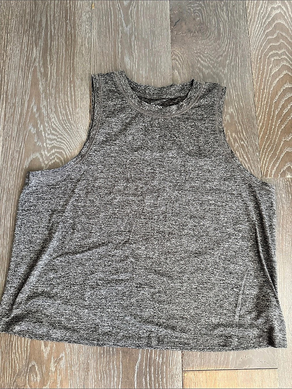 Quince Flowknit Breeze High-Neck Tank Gray Tank Top Size Large